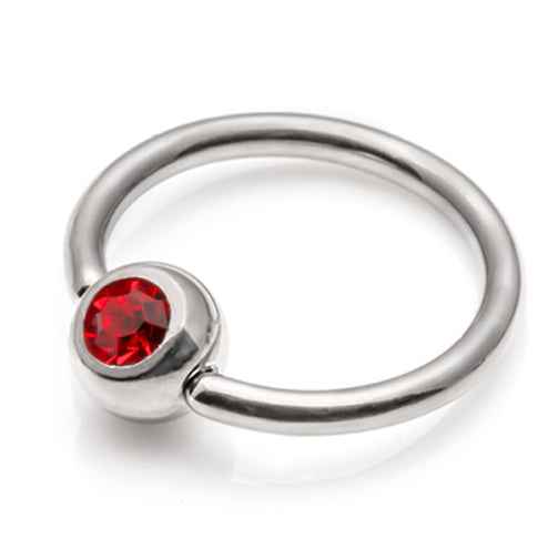 Ball Closure rings- Assorted colours in Swarovski Crystals - 1.2mm