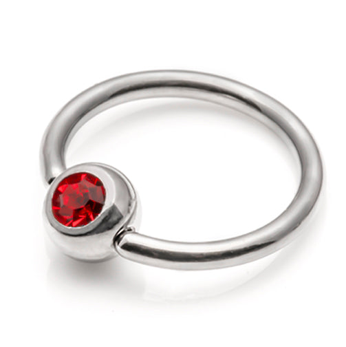 Ball Closure rings- Assorted colours in Swarovski Crystals - 1.2mm