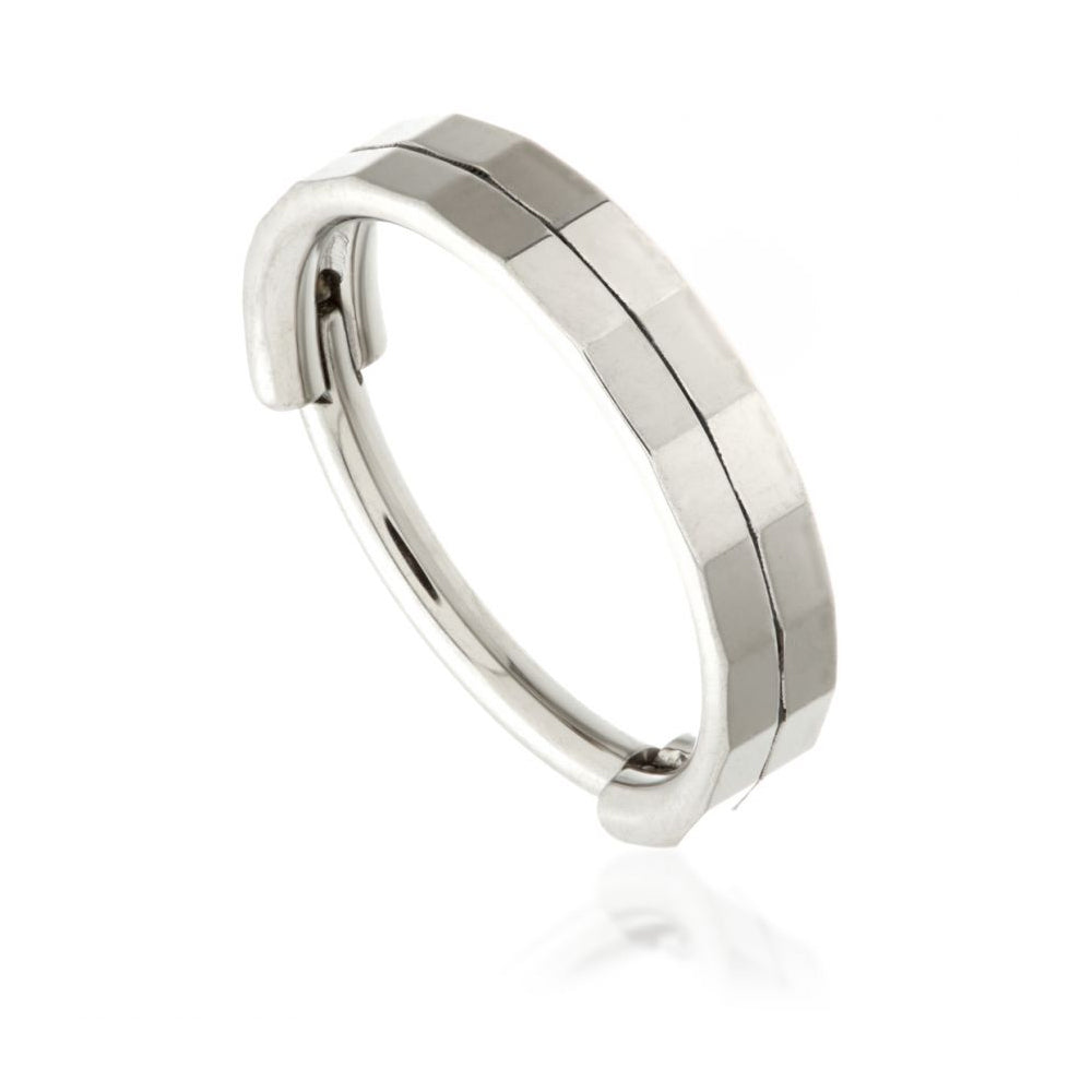 Titanium Hinged double flat band Hinged ring - Pic&Mix The Body Jewellery Shop