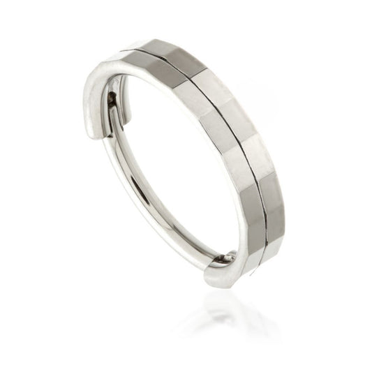 Titanium Hinged double flat band Hinged ring - Pic&Mix The Body Jewellery Shop