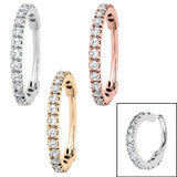 Cartilage/Conch/Helix rings 1.2mmx7,8 or 10mm. Steel, gold or Rose. - Pic&Mix The Body Jewellery Shop