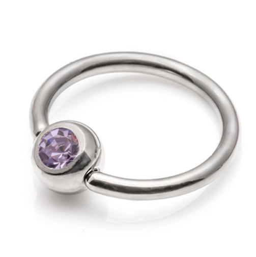 Ball Closure rings- Assorted colours in Swarovski Crystals - 1.2mm