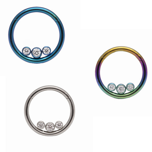 Hinged High Polish Septum or daith rings - Pic&Mix The Body Jewellery Shop