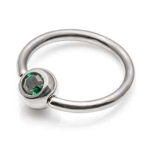 Ball Closure rings- Assorted colours in Swarovski Crystals - 1.2mm
