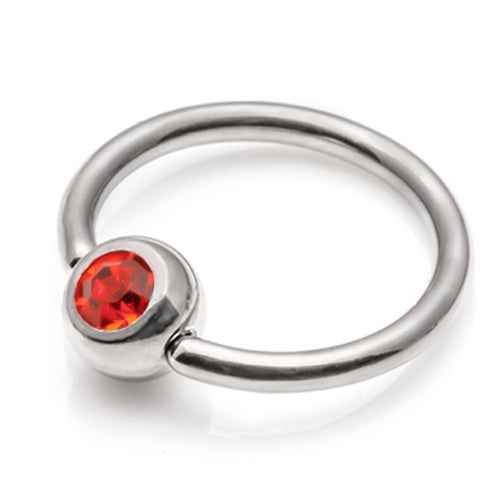 Ball Closure rings- Assorted colours in Swarovski Crystals - 1.2mm