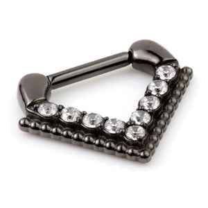 Septum clicker - 1.2mm Black, Rose or gold Steel