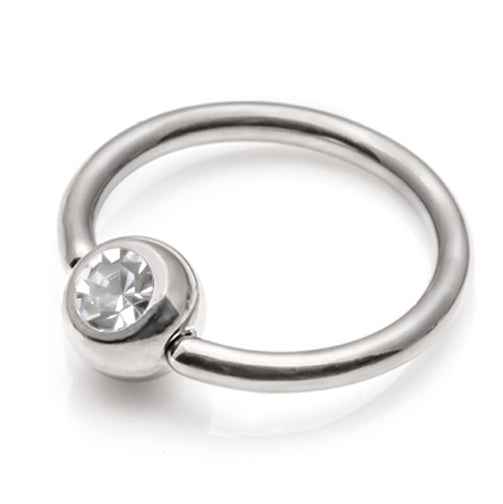 Ball Closure rings- Assorted colours in Swarovski Crystals - 1.2mm