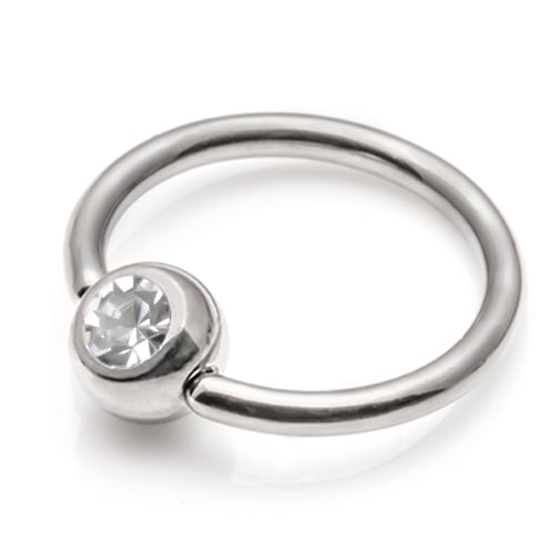 Ball Closure rings- Assorted colours in Swarovski Crystals - 1.2mm
