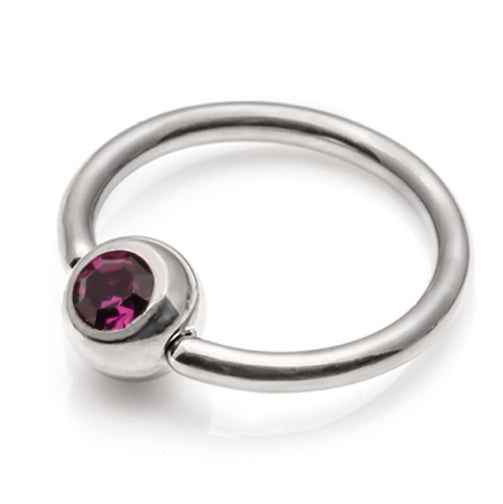 Ball Closure rings- Assorted colours in Swarovski Crystals - 1.2mm