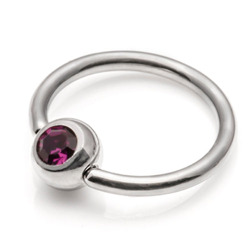 Ball Closure rings- Assorted colours in Swarovski Crystals - 1.2mm