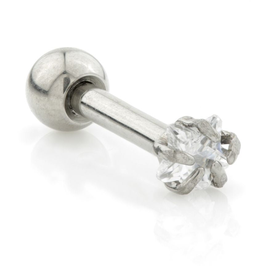 Titanium 1.2x6mm high polish star or Heart micro bars - Pic&Mix The Body Jewellery Shop