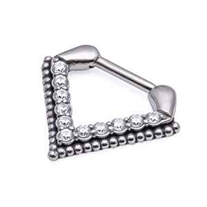 Septum clicker - 1.2mm Triangle Crystals