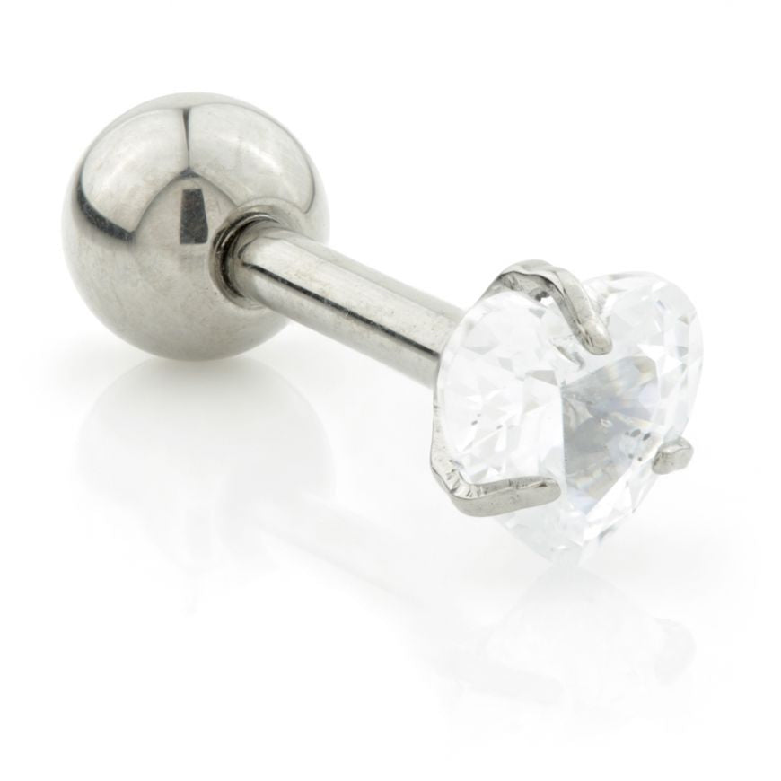 Titanium 1.2x6mm high polish star or Heart micro bars - Pic&Mix The Body Jewellery Shop