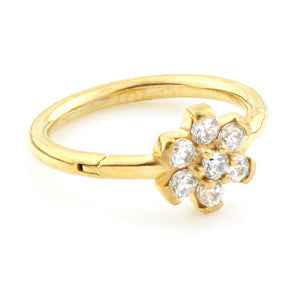 24k gold plated hinged ring