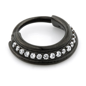 Septum clicker - 1.2x8mm Black - Pic&Mix The Body Jewellery Shop