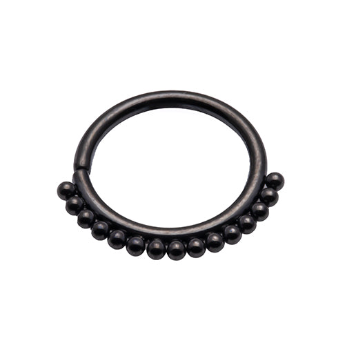 Black, Rose or plain steel annealed septum/ear ring 1.2mm