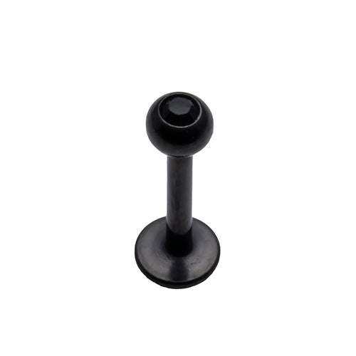 Black steel Labret bar, 1.2x8mm assorted colours