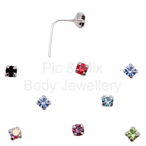 Sterling Silver Square nose stud