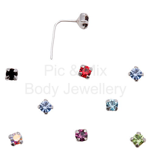Sterling Silver Square nose stud