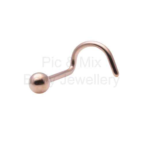 Titanium Rose Gold Coloured ball Nose Screw