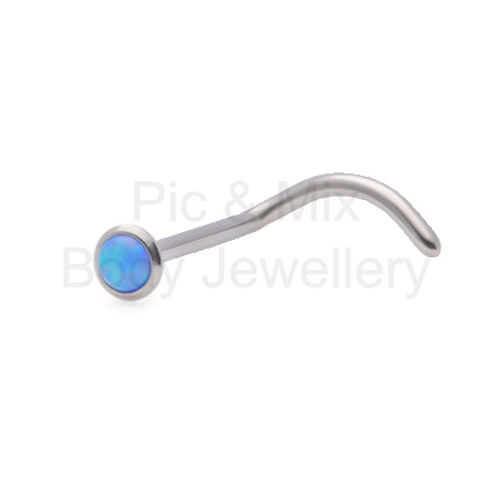 Titanium Synthethic opal Nose Screw