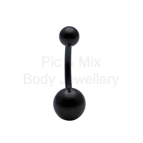 Titanium Black plain Belly bar