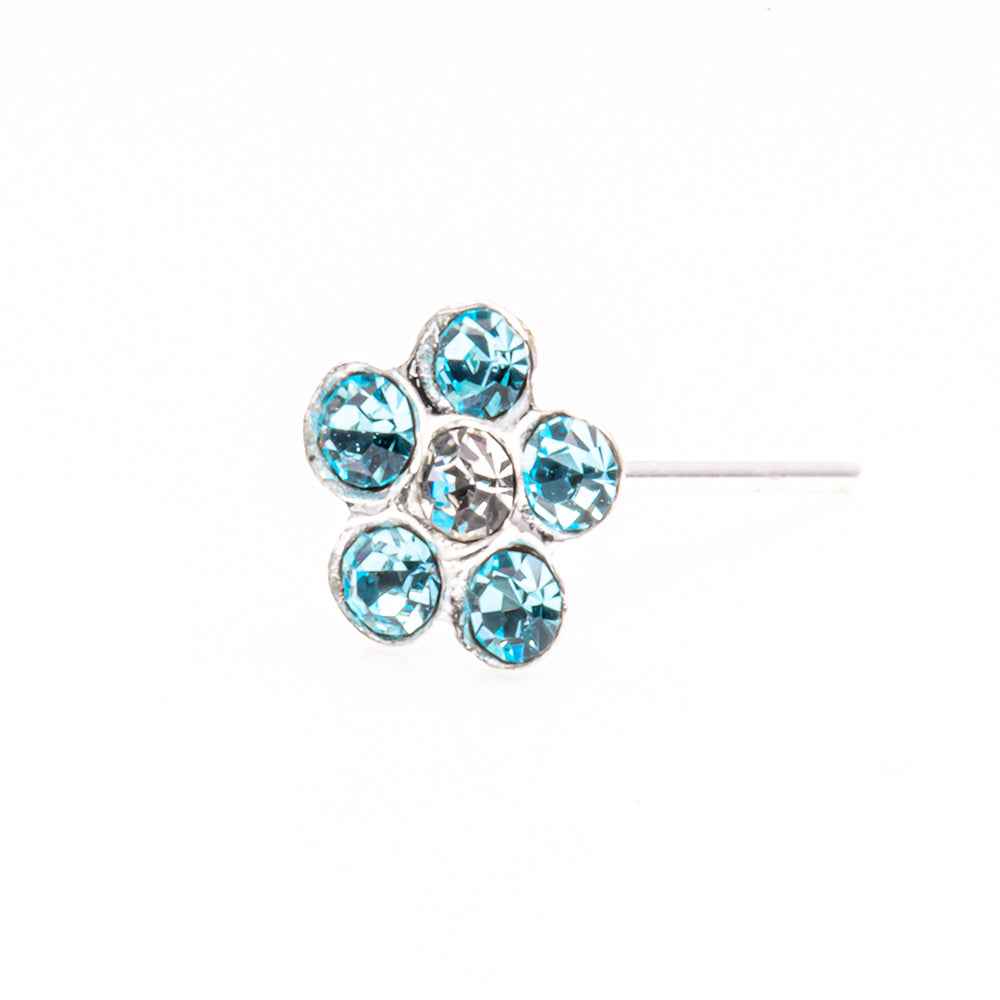 Sterling Silver flower nose studs