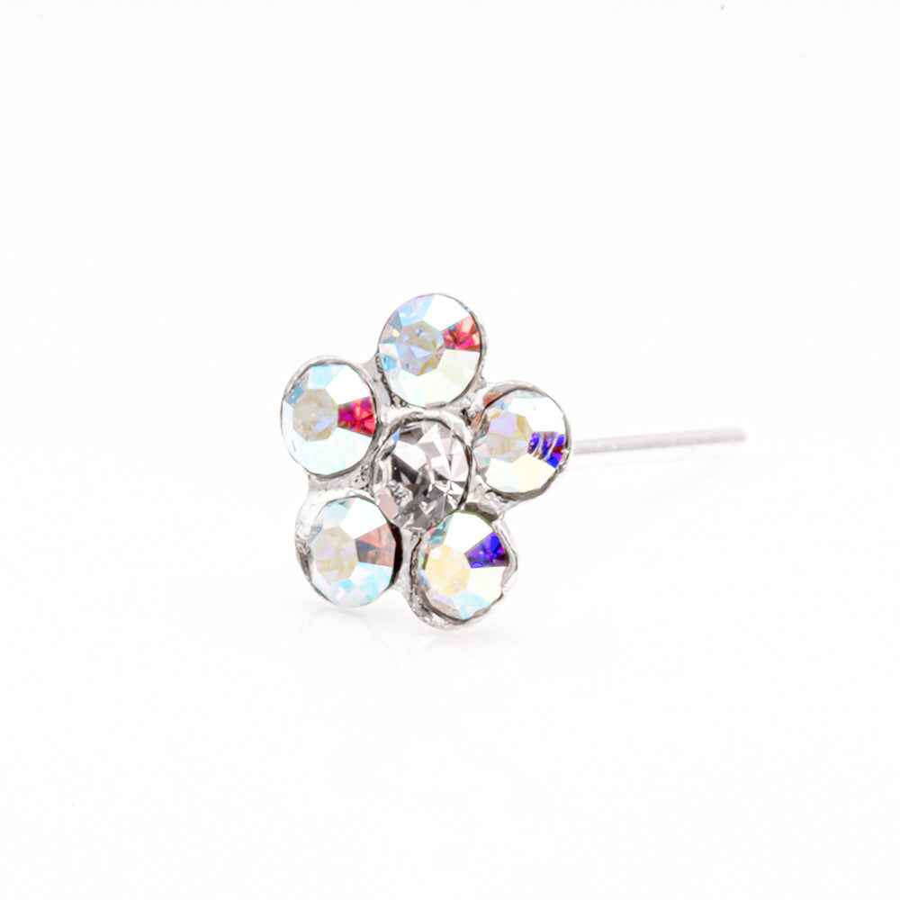 Sterling Silver flower nose studs