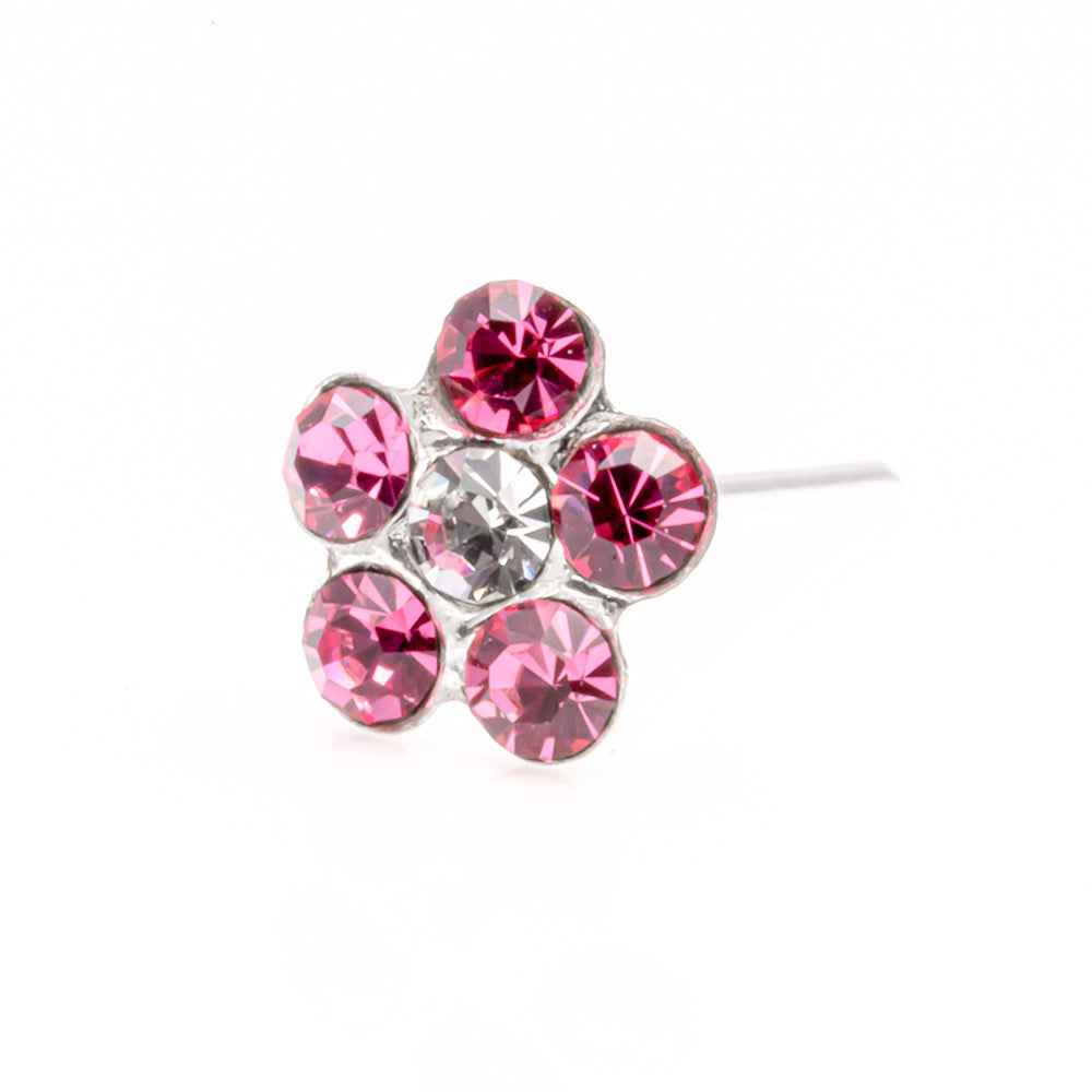 Sterling Silver flower nose studs