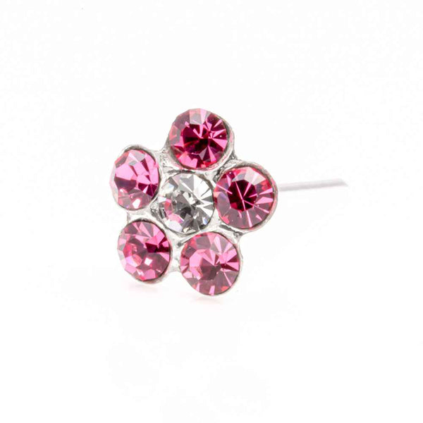 Sterling Silver flower nose studs