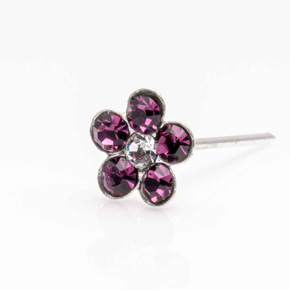 Sterling Silver flower nose studs