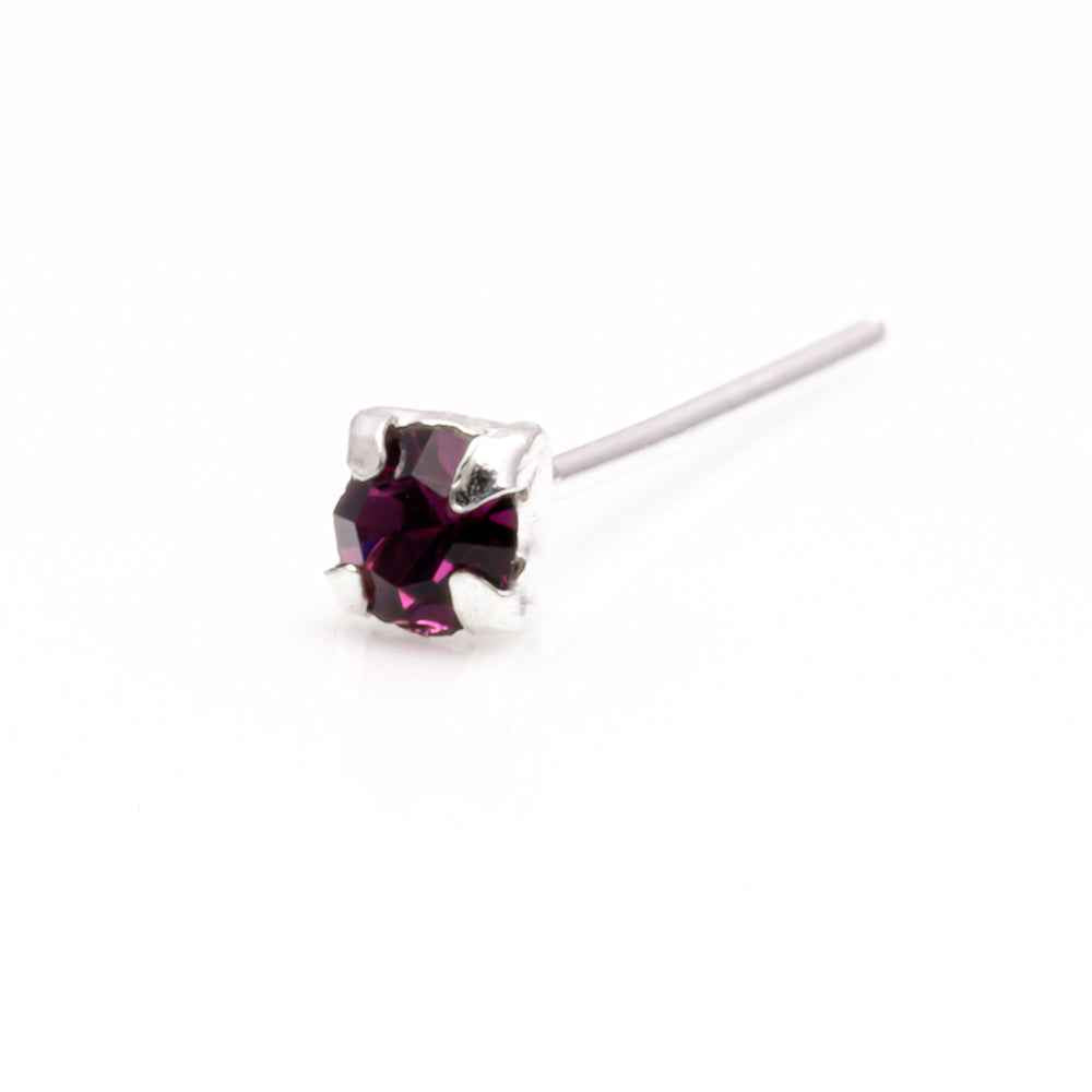 Sterling Silver Square nose stud