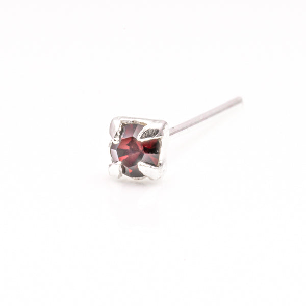 Sterling Silver Square nose stud