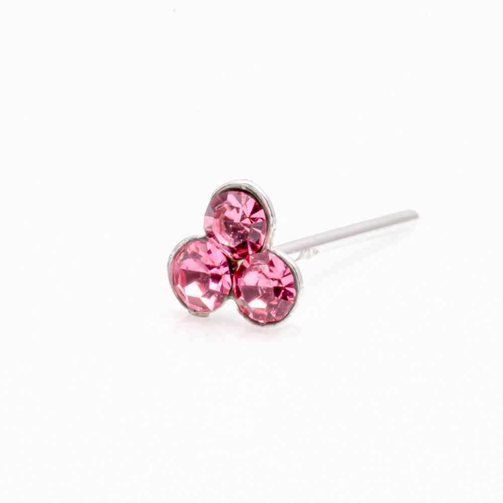 Sterling silver Cluster nose stud