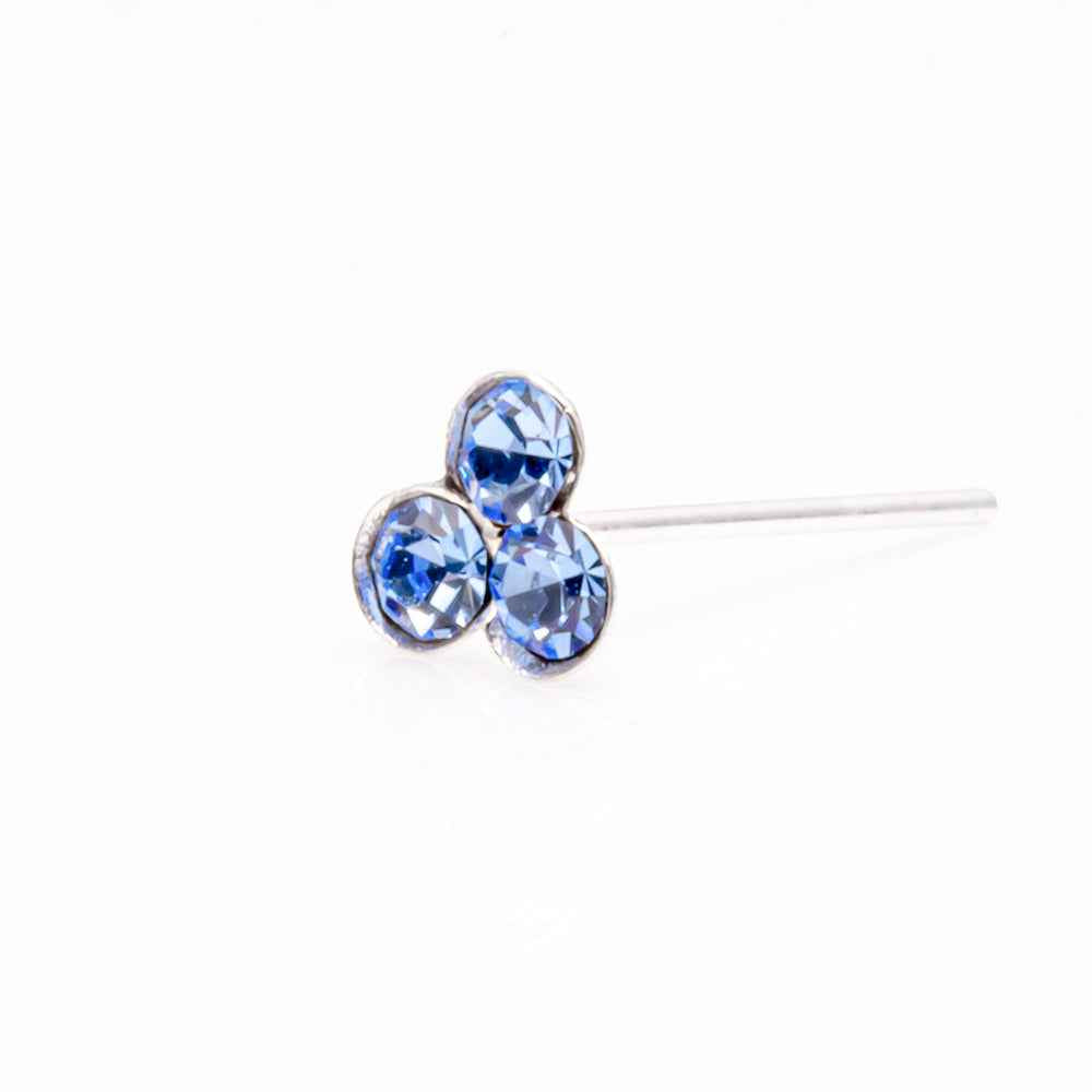 Sterling silver Cluster nose stud
