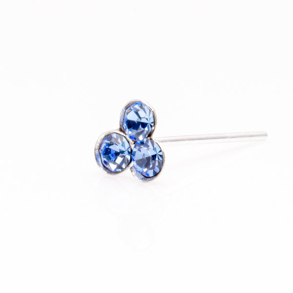 Sterling silver Cluster nose stud