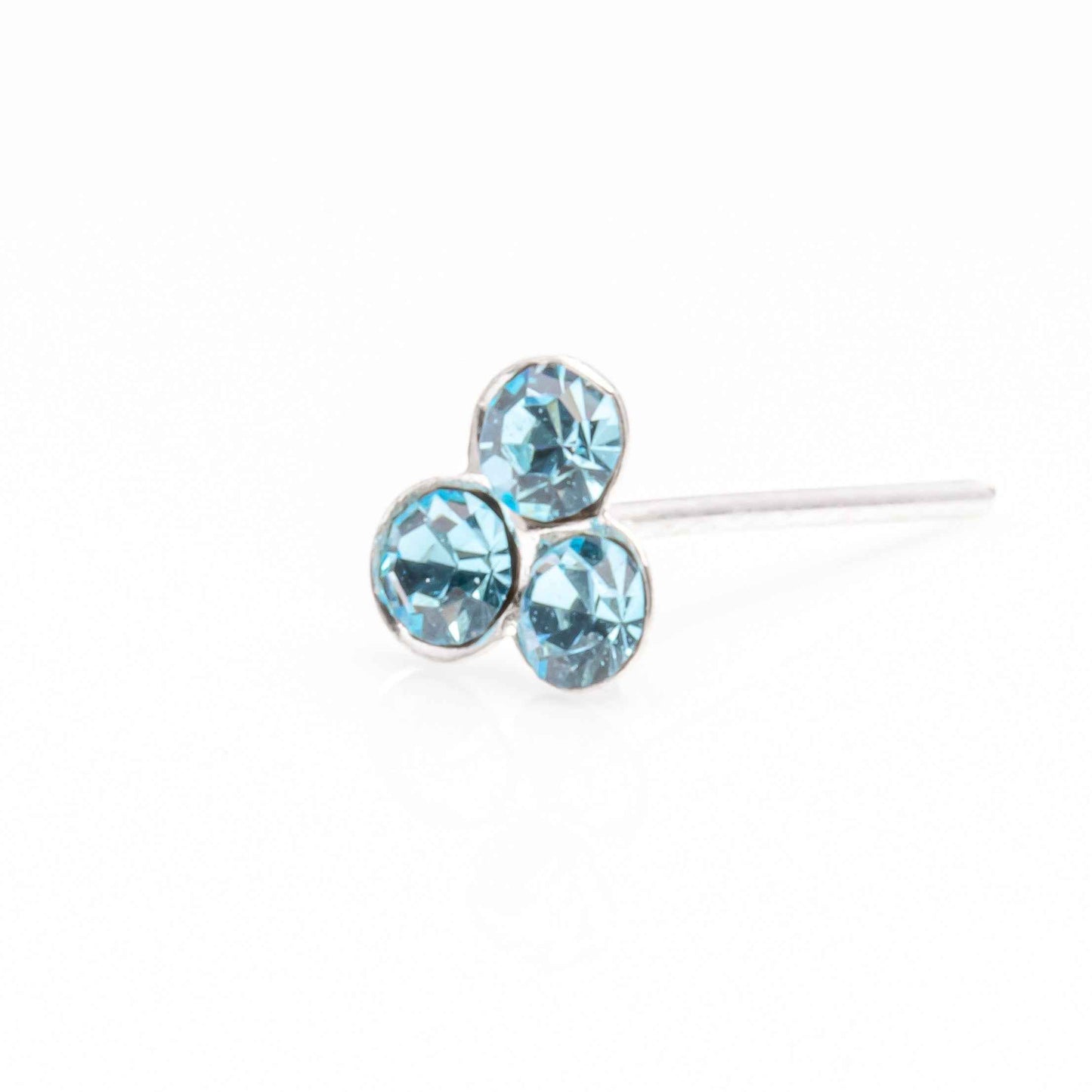 Sterling silver Cluster nose stud
