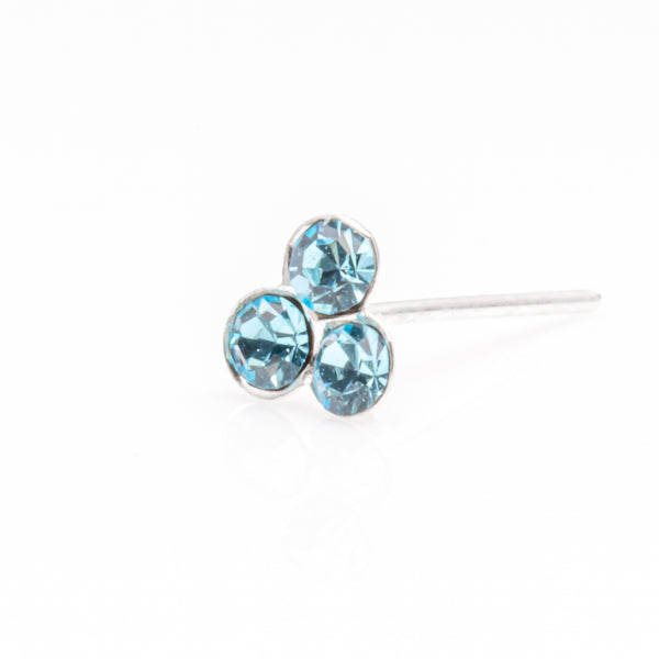 Sterling silver Cluster nose stud
