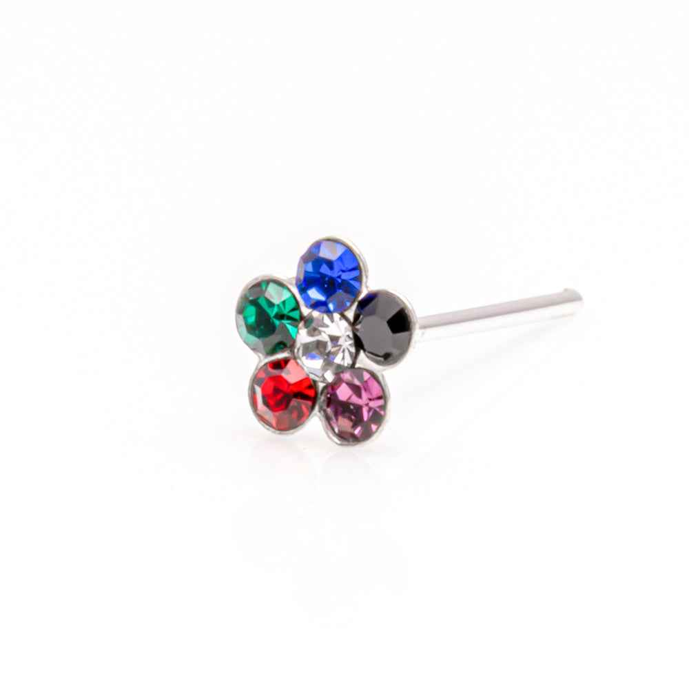 Sterling Silver flower nose studs