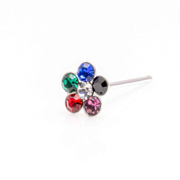 Sterling Silver flower nose studs