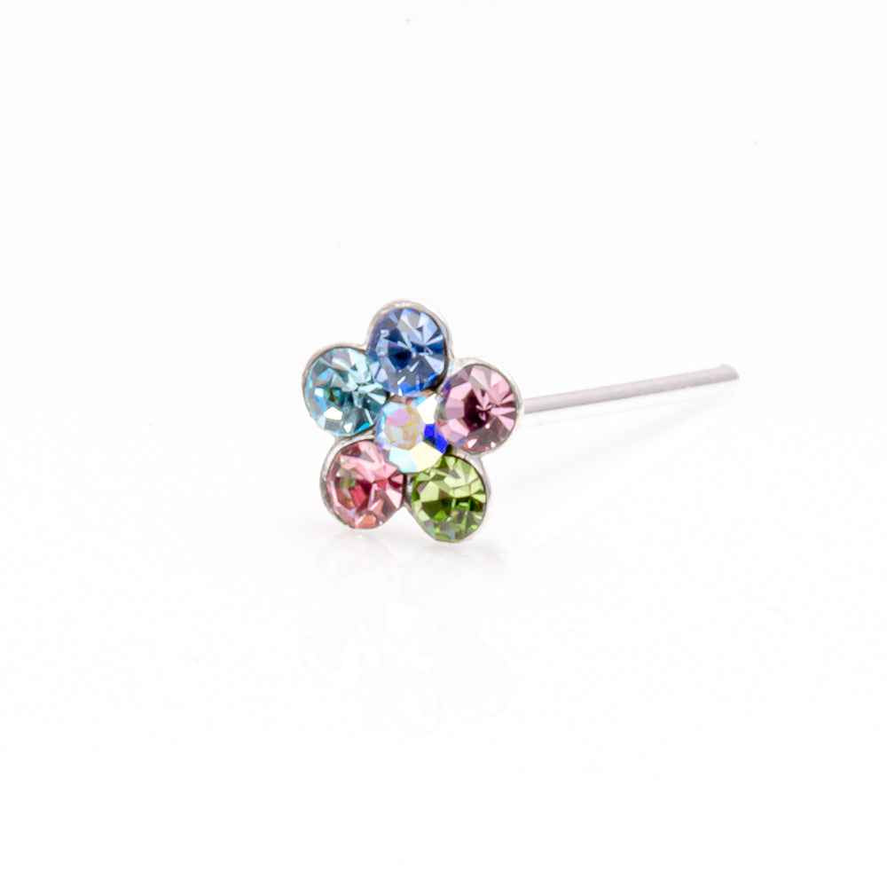 Sterling Silver flower nose studs