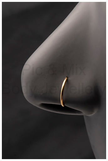 Dark Gold Steel nose ring - Pic&Mix The Body Jewellery Shop