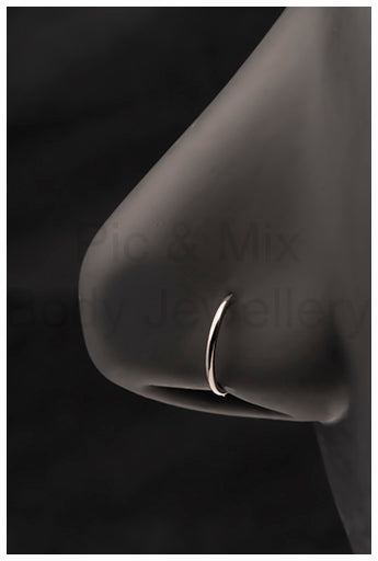 Continuous nose ring 0.8 x 6,7,8,9 or 10mm - Pic&Mix The Body Jewellery Shop