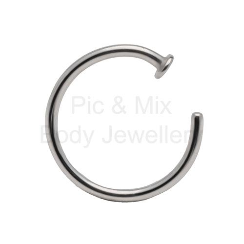 Surgical steel open nose ring - 0.8 - Pic&Mix The Body Jewellery Shop