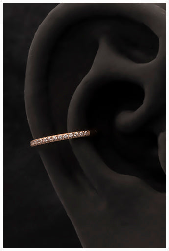 Rose or Rainbow or plain titanium Conch Rings 1.2x10 or 12mm