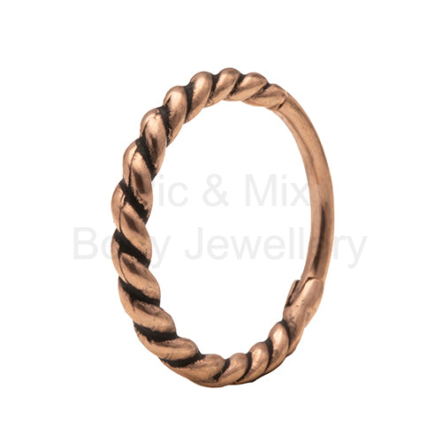 Rose Gold coloured surgical steel conch ring 1.2x10 or 12mm - Pic&Mix The Body Jewellery Shop