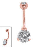 Claw set 316L surgical Steel  belly ring 1.6x10mm