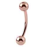 Rose Gold coloured surgical steel CBB