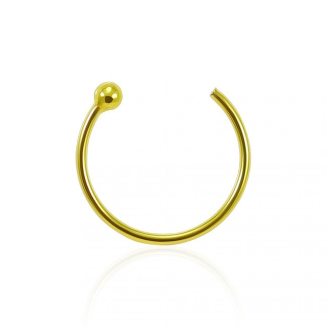 Sterling silver open nose ring 0.8x7 or 9mm - Pic&Mix The Body Jewellery Shop