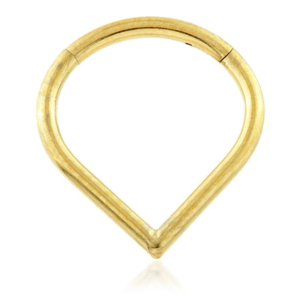 Hinged Titanium wishbone hinged ring 1.2 x 8 or 10mm